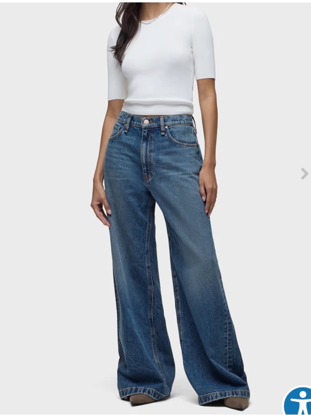 Hudson Jeans NEW Jodie Loose Fit Wide Leg Jean Women’s Size 30 8 10 MSRP $225